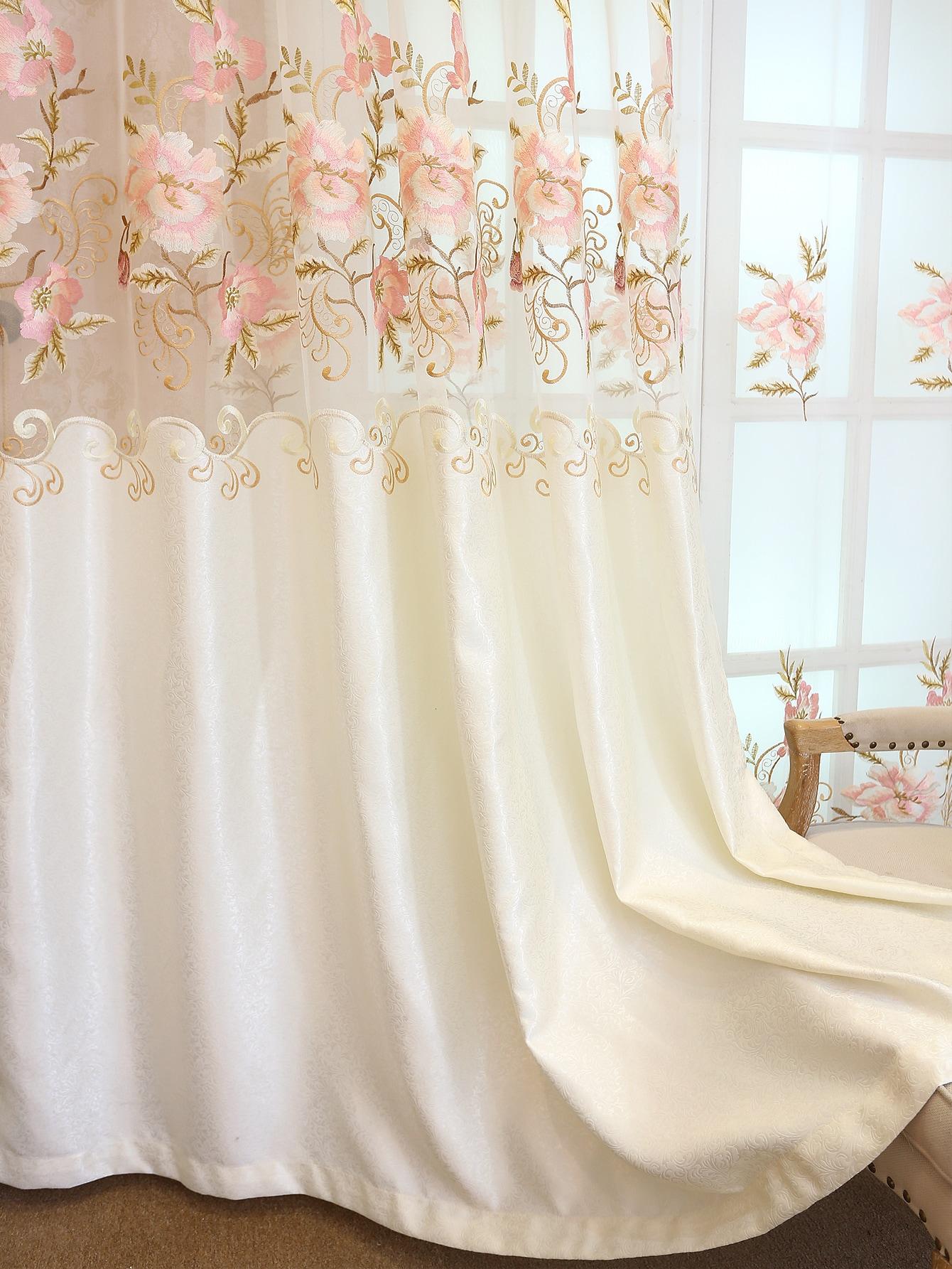 

Белые вышитые европейского стиля утолщенные шторы высокого класса для спальни, прозрачный тюль для гостиной, верх на люверсах, 100x200cm&Grommet Top