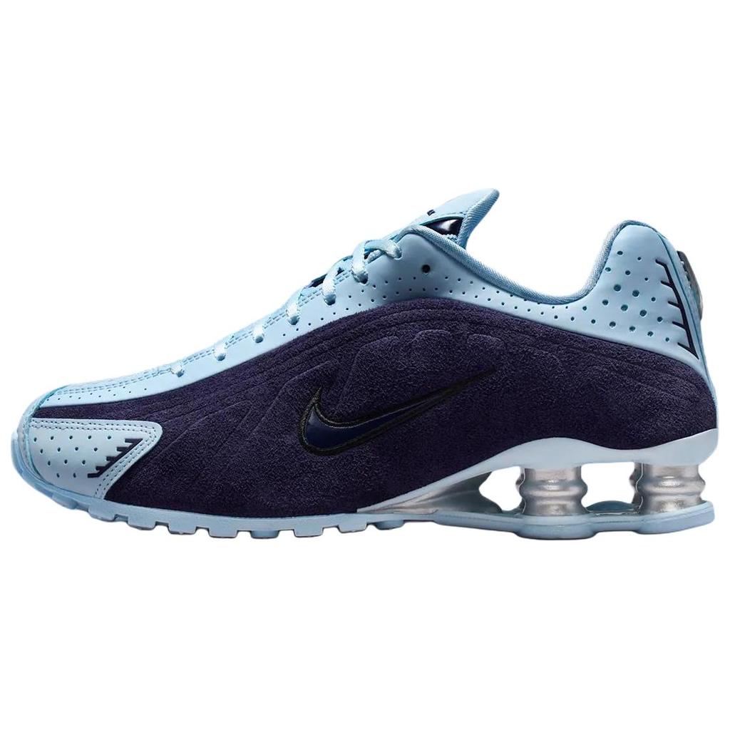 Nike Shox R4 Breathable Running Shoes Women's Blue Sneakers HQ7739-500