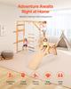 Indoor Playground Jungle Gym, 8-in-1 Wooden Indoor Playground Playset, 100KG Loading Montessori Climbing Toys with Swing, Slide, Monkey Bar, Gym