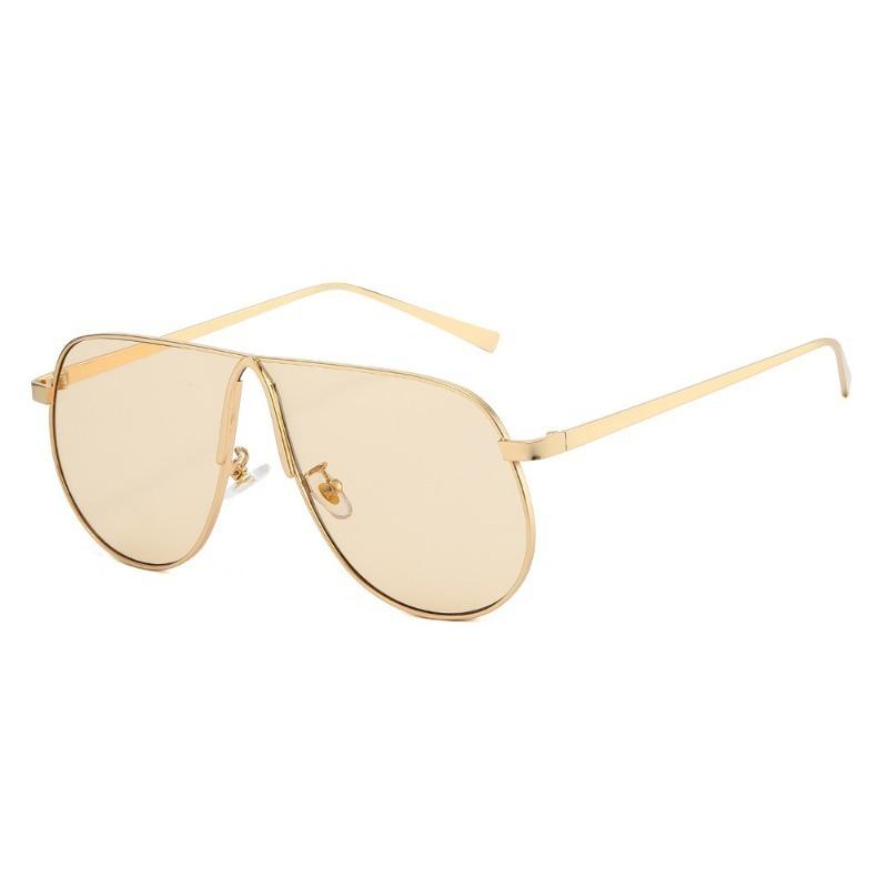 Fashion Oversized Sunglasses Men Women Pilot Sun Glasses Brand Designer Shades Metal Eyewear Unisex Sunnies