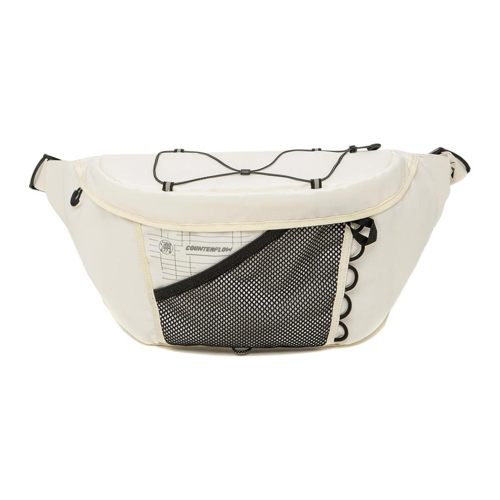 New LiNing CF Polyamide One Shoulder Crossbody Fanny Pack Regular Unisex Ivory ABDU173-4