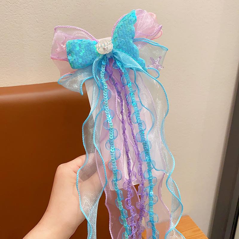 Lace Bow Children's Hair Accessory  Sweet Forest-style Hair Clip  Elegant Ribbon Mesh Embroidered Hair Clip for Women
