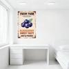 Vintage Fresh Farm Blueberry Metal Tin Sign Since 2020 Just Picked Rustic Wall Decor for Home Cafe Restaurant Man Cave