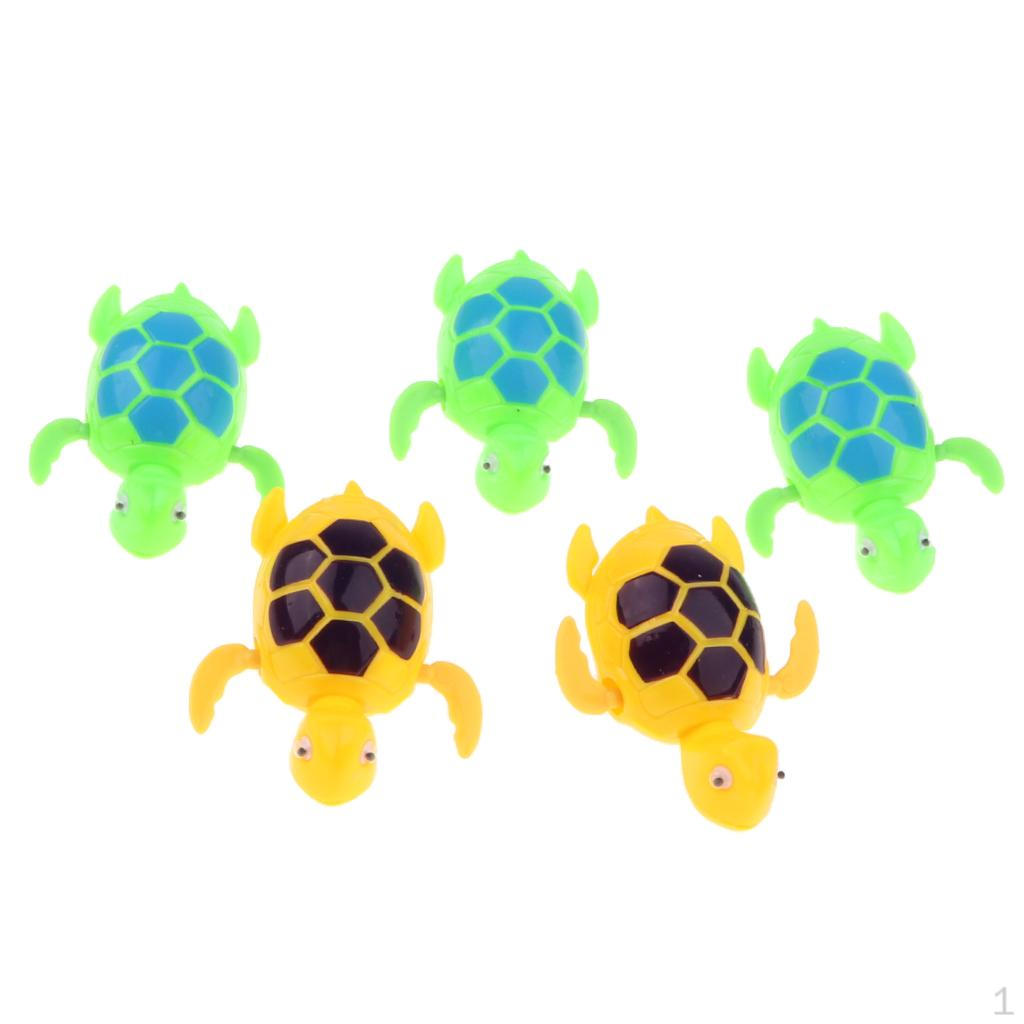 5x Clockwork Swimming - Wind Up Animal Water Toy Kid Bath Fun Developmental Tortoise