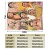 Margot Robbie Collage Bedding Throws Cozy Graphic Blanket For Living Room Picnic Flannel Bedspread Bed Cover