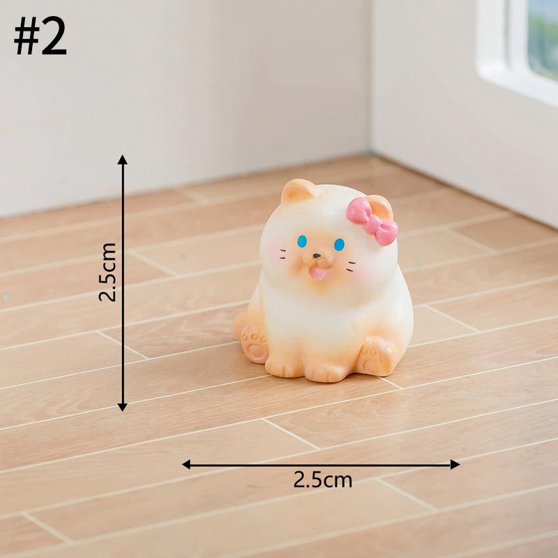 Creative Cute Little Cat Figurines Micro-landscape Moss Ornament DIY Garden Miniatures Landscape Statue Garden Bonsai Decoration