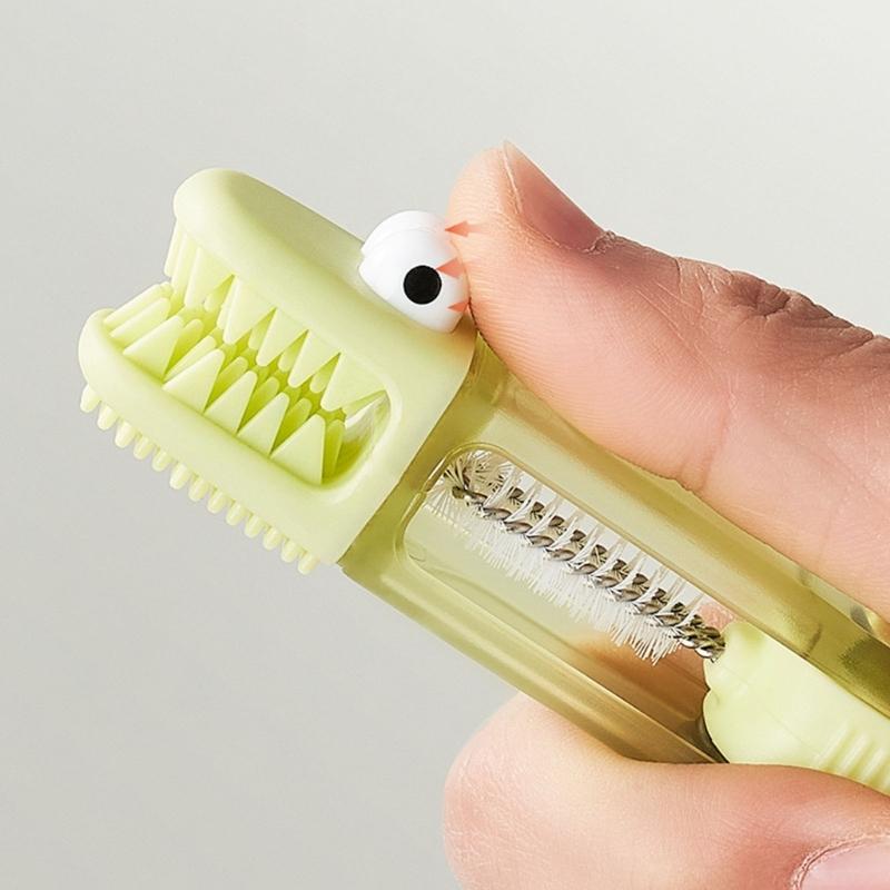 Feeding Bottle Brush Multi-Use Cup Lid Brush Food Grade Pacifier Teats Brush Nipple Cleaning Brush Tool Baby Essential