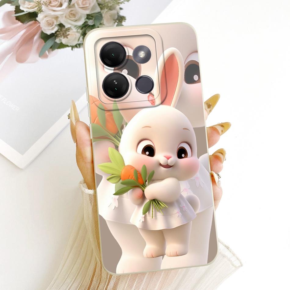 For Infinix Smart 7 HD / Smart7 Plus Cute Cat Flower Cartoon Phone Case For Infinix Smart 7HD 7Plus Soft Silicone Covers Bumpers