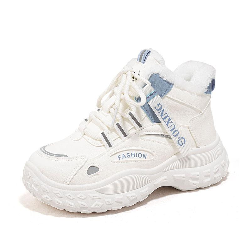 Winter new high-top cotton shoes student ins thick-soled velvet sports boots Q