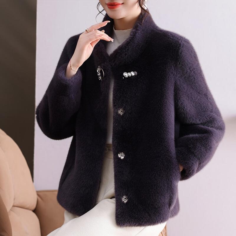 

YUZHAOLIN Elderly Women s Winter Warm Cardigan Sweater XL