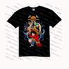 ONE PIECE Joint Short-sleeved T-shirt Luffy Gear5 Night Cotton Men's and Women Oversize Fashion Bandai Cosplay Tshirt Kid/Adult