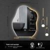 Irregular Shape LED Vanity Mirror: Wall-Mounted, Luminous, Smart Cloud Bedroom Makeup Mirror with Lights