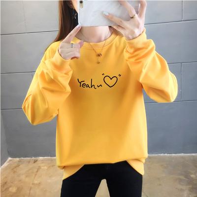 Autumn Light Sweatshirt Women, Printed Tops, Round-neck Plate-size Women's Coats