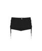 Sailpeulei Layered Lace-Up Skirt Shorts / Black