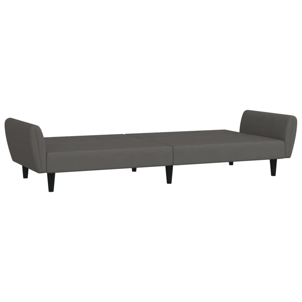 2 Seater Dark Grey Velvet Sofa Bed