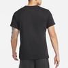 Nike Solid Color Large Logo Print Crew Neck T-Shirt Men Tops Black DR7643-010
