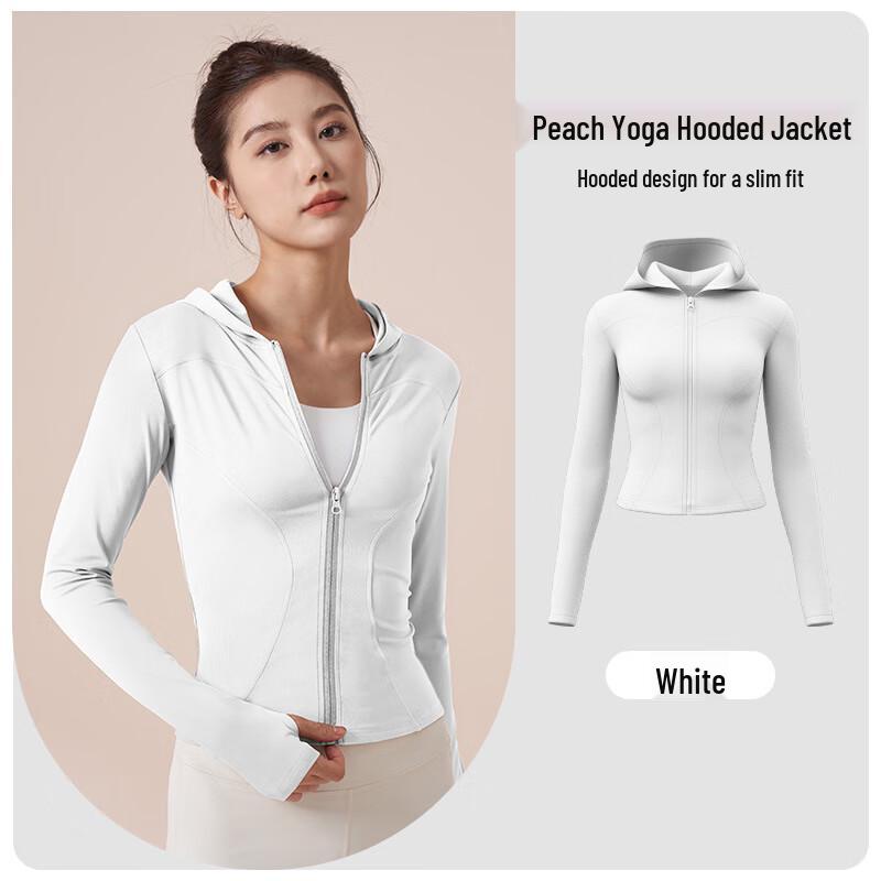 Women s Slim-Fit Hooded Yoga Jacket L
