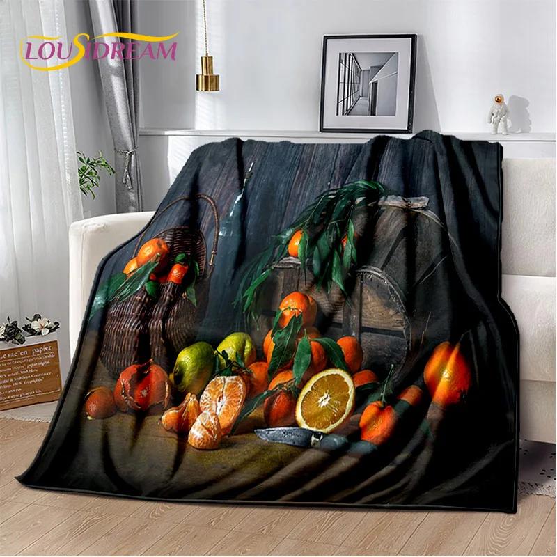 Cartoon Cute Fruit 3D Printing Blanket,Soft Throw Blanket for Home Bedroom Bed Sofa Picnic Travel Office Rest Cover Blanket Kids