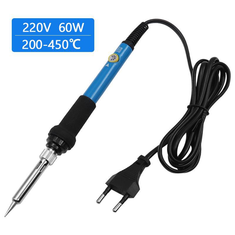 Páječka s nastavitelnou teplotou 60W nástroj na opravu - kulatá/plochá zástrčka, 220V
