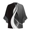 3/4-Ärmel-Shirts für Damen, süßer Aufdruck, Grafik-T-Shirts, Blusen, lässig, Übergröße, Basic, Oberteile mit Rüschenärmeln, Pullover