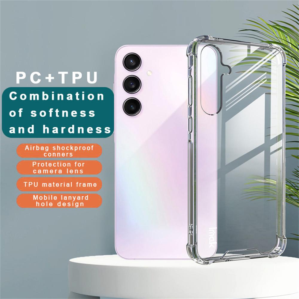 

IMAK For Samsung Galaxy A55 5G Case PC+TPU Shockproof Clear Phone Cover A