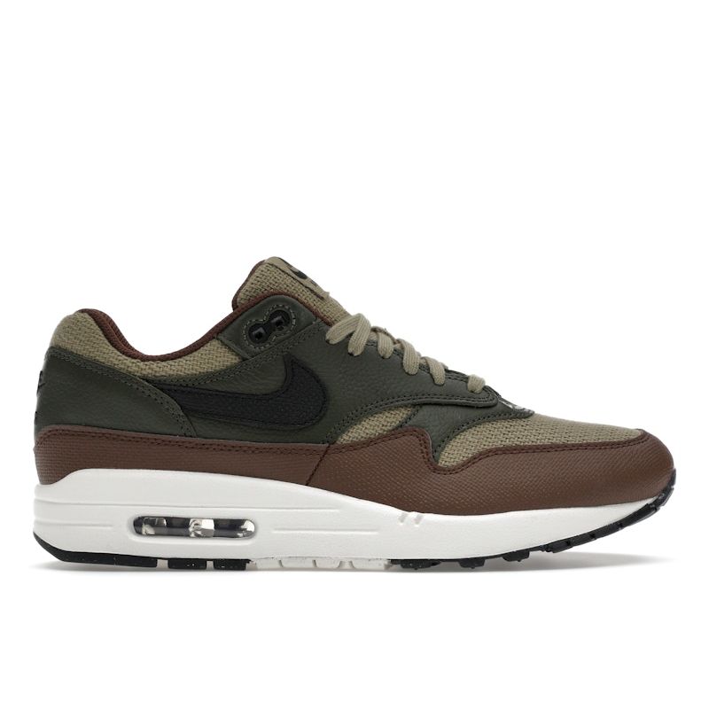 

Nike Men s Air Max 1 Essential Premium Neutral Olive Cargo Khaki Cacao Wow Black HF1516-200 EU 41