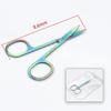 Stainless Steel Multi-Color Curved Tip Eyebrow and Eyelash Trimmer Scissors