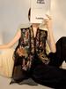 2026 Chinese Style High-End Mulberry Silk Embroidered Frog Button Mesh Retro Women's Vest M6063