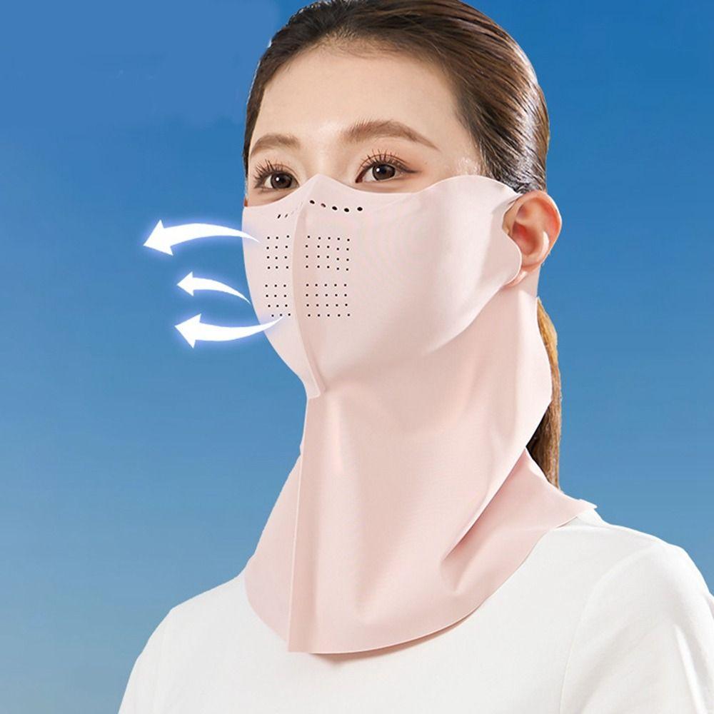 Sunscreen Face Scarf Sunscreen Mask Face Mask Face Gini Mask Adjustable Ice Silk Mask  Sports