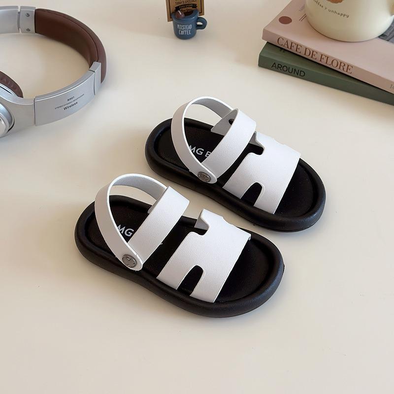Korean-style slip-on casual soft sole beach sandals for girls 21 белый