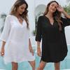 Women's Deep V Beach Cover-up Dress Z731
