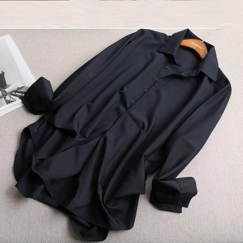 Sommer Herbst Temperament Bluse Weiß Seide Satin Hemd Weibliche Minderheit Licht Reife Koreanische Lose Hemd