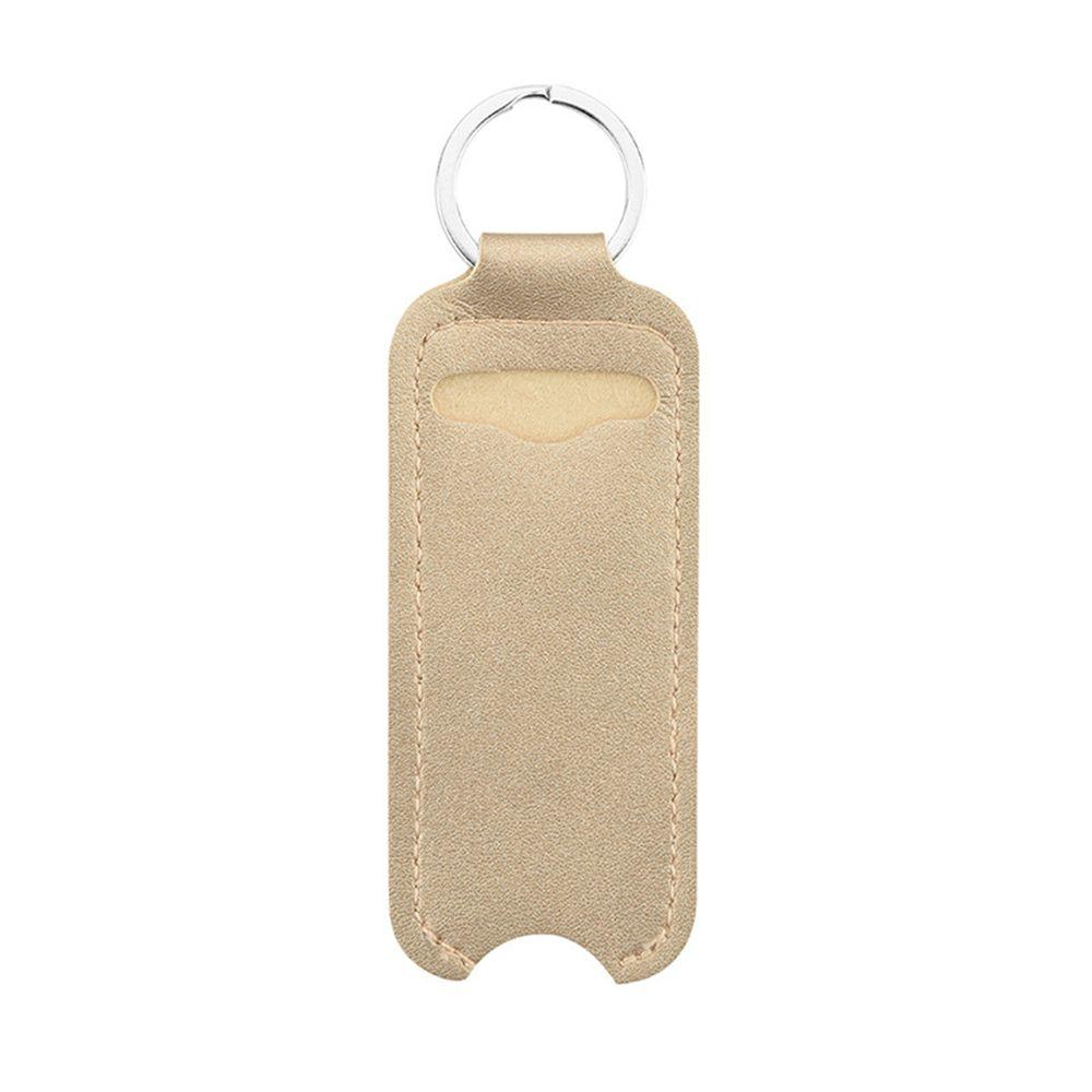 1pc PU Leather Lipstick Keychain Bag Simple Key Ring Holder Colorful Gifts Lip Balm Case Keyring Bag Keychain Display