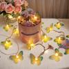 3m 20LED Butterfly String Lights Creative Butterfly Night Lamp Butterfly Decorative Lights for Garden Wedding Party Decoration