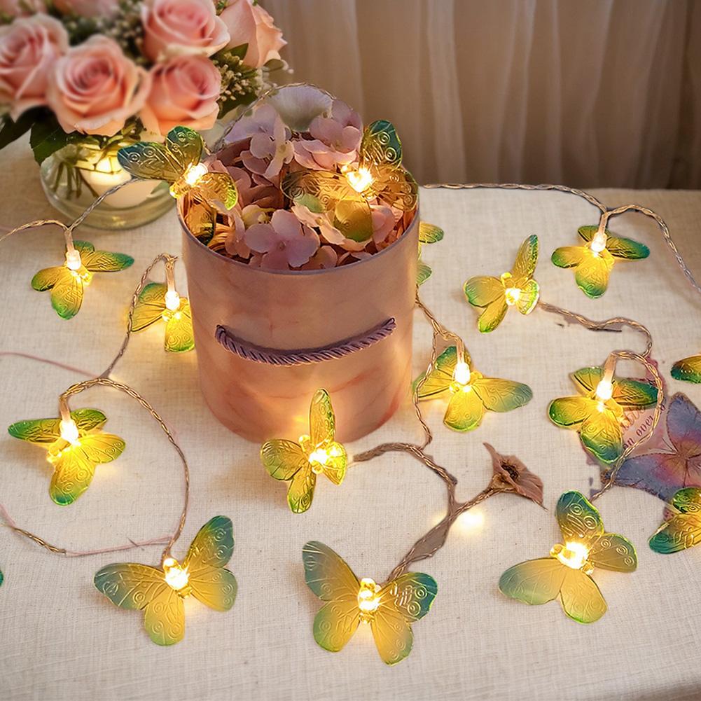 3m 20LED Butterfly String Lights Creative Butterfly Night Lamp Butterfly Decorative Lights for Garden Wedding Party Decoration