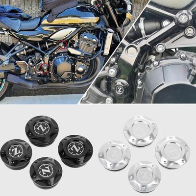 WOOGA Motorcycle End Cap Hole Cover Decorative Plug Suitable for Kawasaki / Kawasaki Z900RS/Cafe