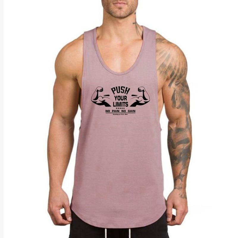 Muscleguys  Retro Elastic Cotton Loose Vest Sports Sweat-absorbing Tough Guy Bottoming Sleeveless Top