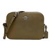Camera 18 Letter Logo Adjustable Shoulder Strap Pebble Leather Camera Bag Mini Women Shoulder Bag Olive-Green 87734-QBDB7
