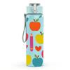 1PC Apple Heart Teacher Pattern 750ml Color Plastic Sports Water Bottle Leakproof Flip Straw Lid Suitable for Sports Office Home Use