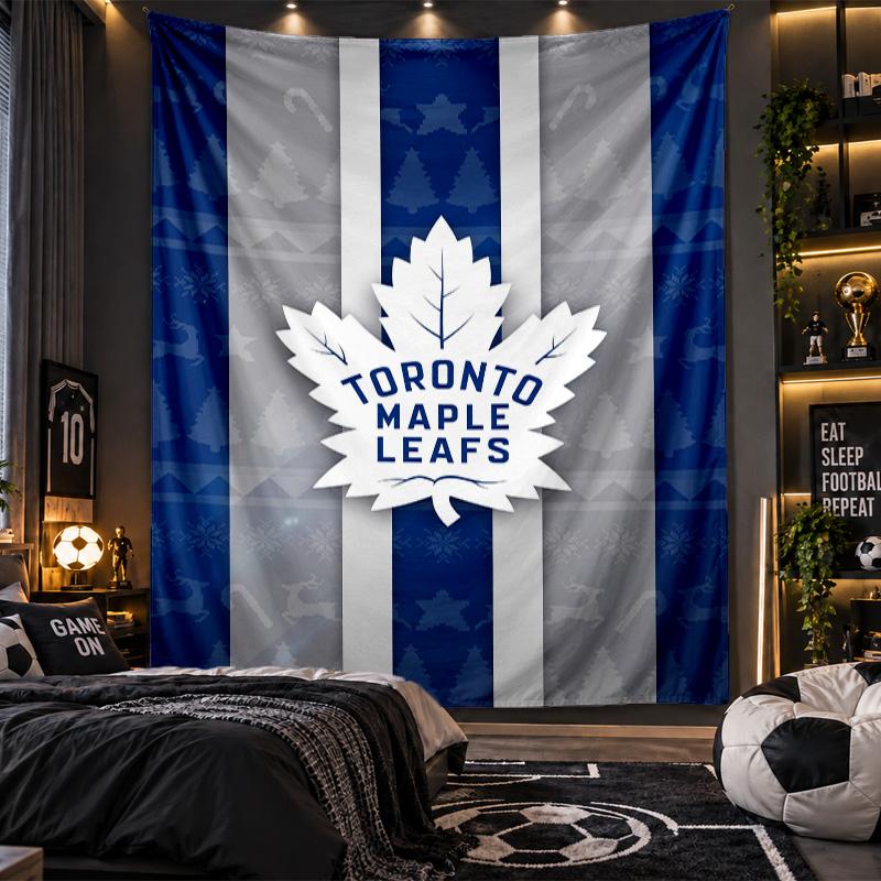 Duvara Asılan Goblen Toronto Maple Leafs Baskılı Kumaş Salon Yatak Odası Ev Dekorasyonu İçin
