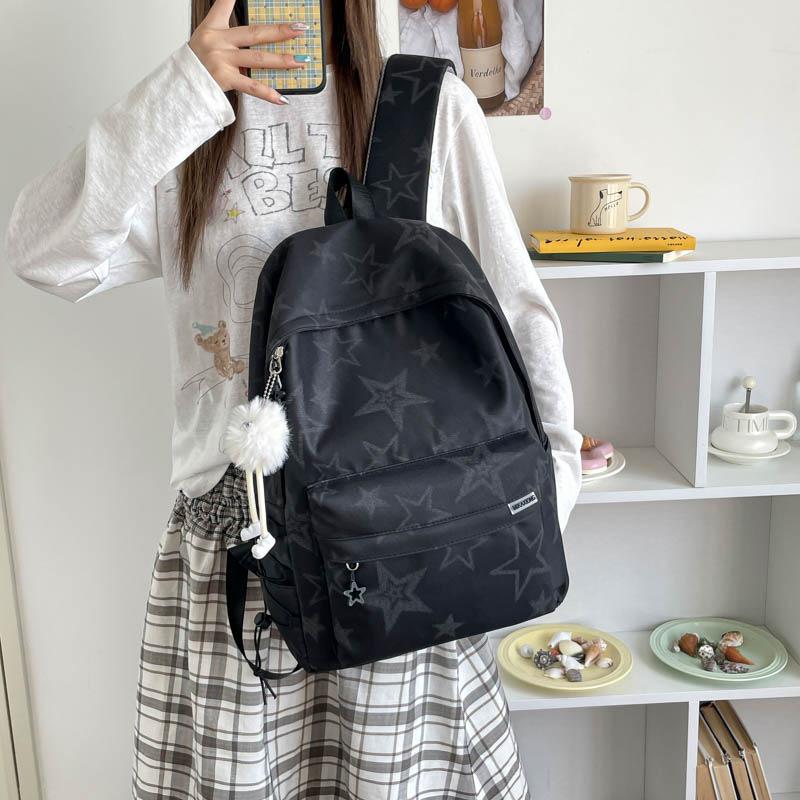 Schoolbag American star printing backpack South female student leisure lightweight large capacity schoolbag simple leisure travel backpack
