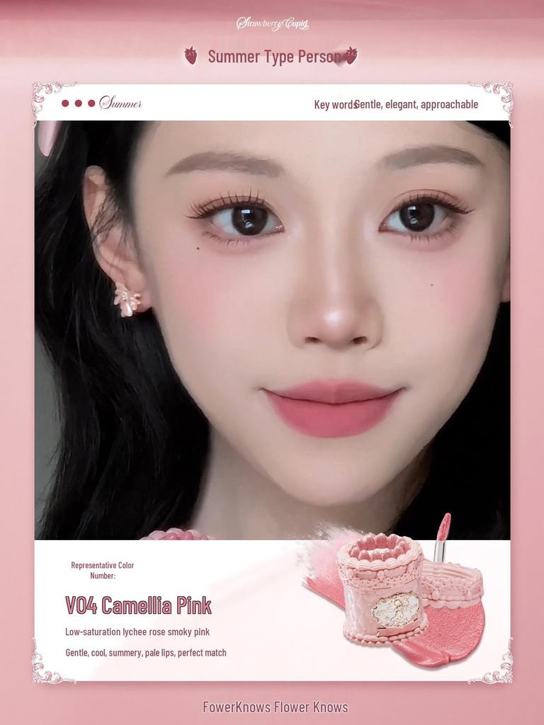 FlowerKnows Strawberry Cupid Mattifying Lip Cream - Autumn/Winter Collection