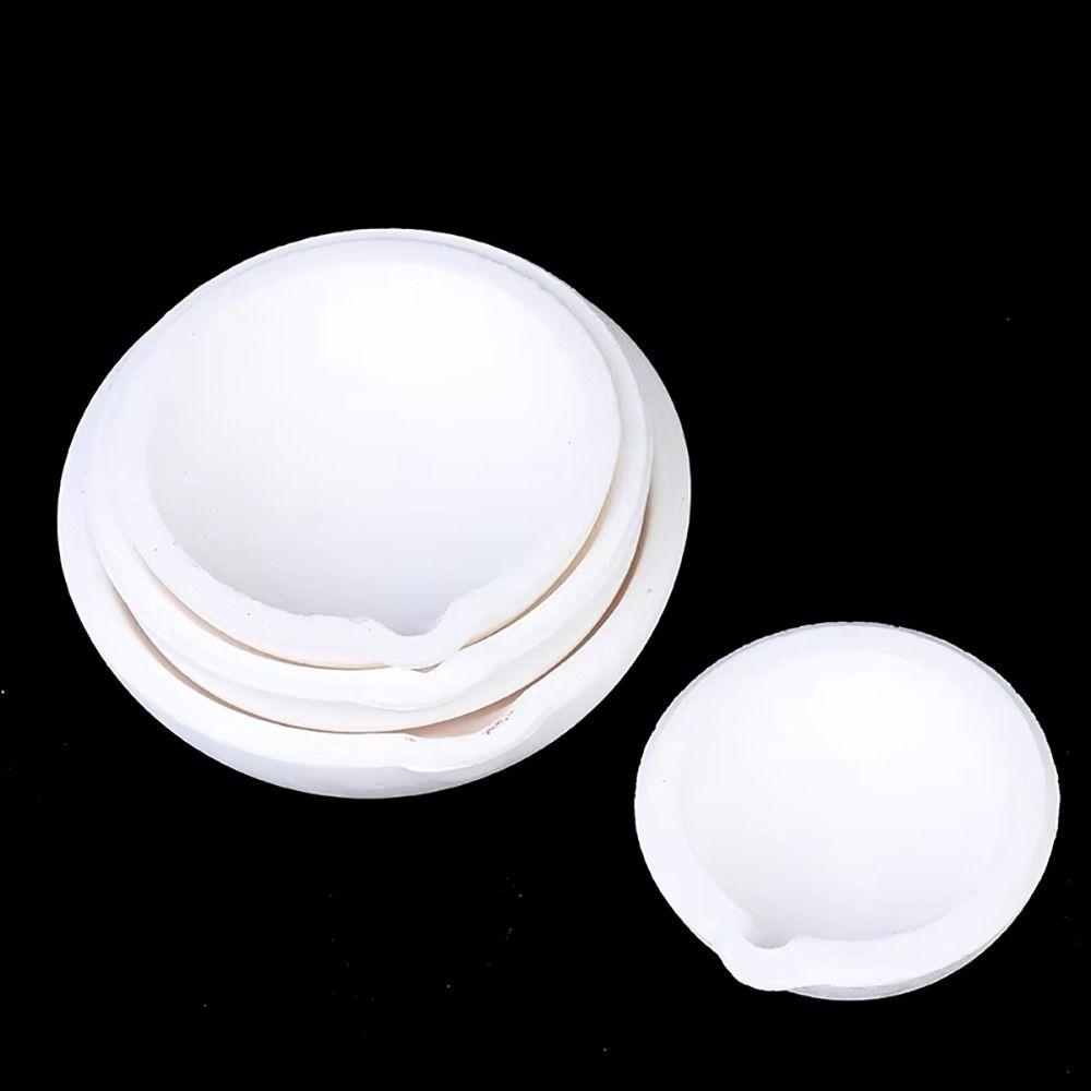1Pcs High Temperature Quartz Dish Bowl 100-750g White Silica Melting Crucible Gold Silver Metal Copper Cast