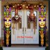 Carnival Circus Door Banner Mardi Gras Carnival Polyester 30.48x179.83cm Indoor Outdoor Decor