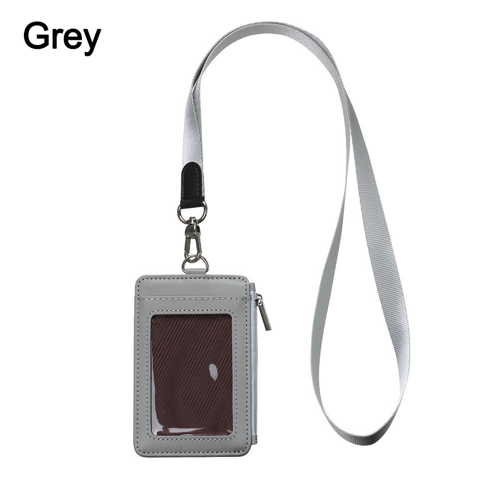 New Portable Zipper Bag Card Case Card Badge Holder Coin Purse Card Bag
