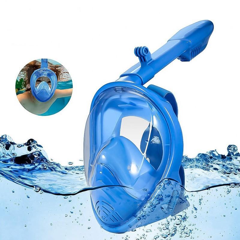 Kinder Vollgesichts Schnorchelmaske Set Trocken Oberteil Anti-Beschlag Wasserdicht Kinder Schwimmen Tauchen