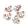 5pcs 17x13mm Butterfly Ceramic Beads Colorful Floral Glaze Loose Spacer Beads For DIY Jewelry Making Bracelet Necklace Supplies