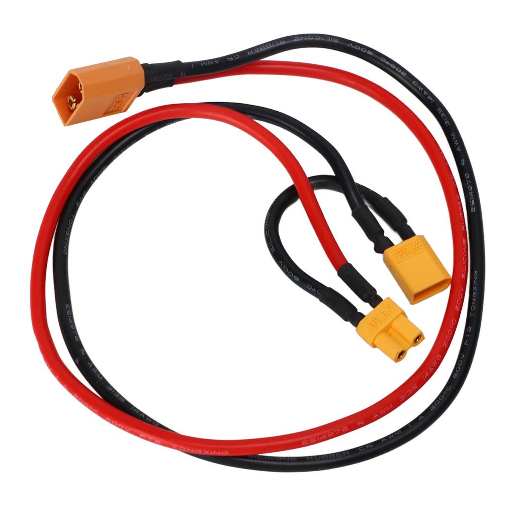 AWM14 Silicone Power Adapter Cable Fireproof Connector Cable XT60 Female Head To XT30 Straight Head