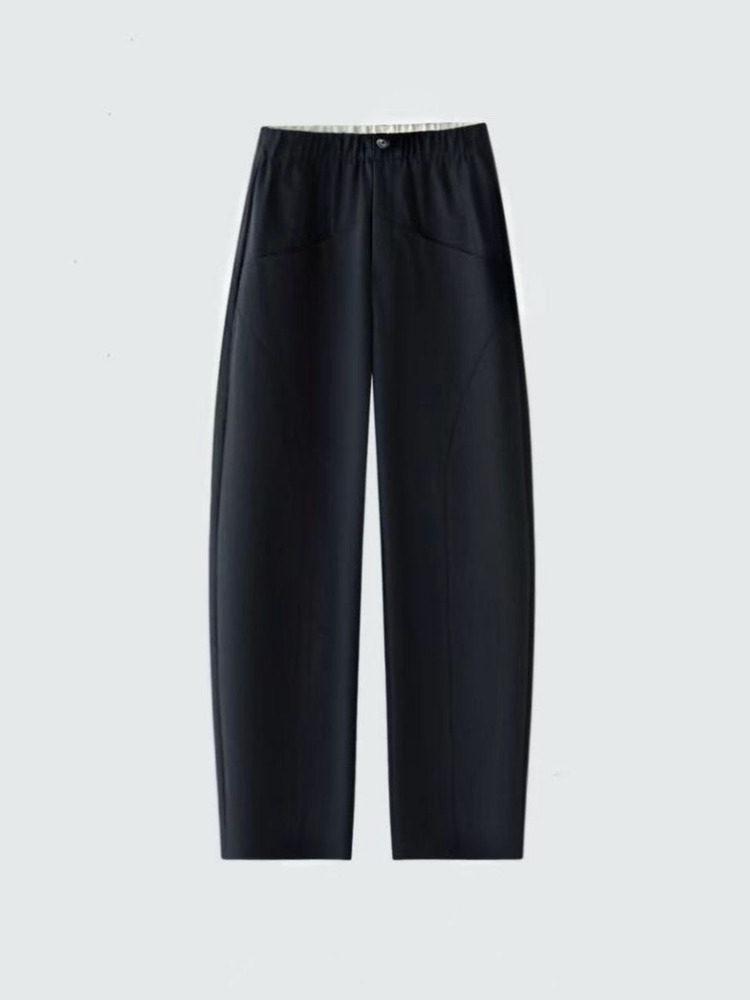 Women's High-Waisted Casual Scythe Pants - Spring/Summer 2026, Slimming Loose Drape, Thin Style