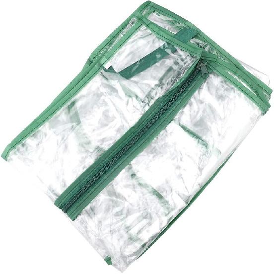 3-Tier Greenhouse Cover Replacement, Transparent Waterproof PVC Outdoor Gardening Plant Protective Cover for Herb Flower Vegetable Growing (Just